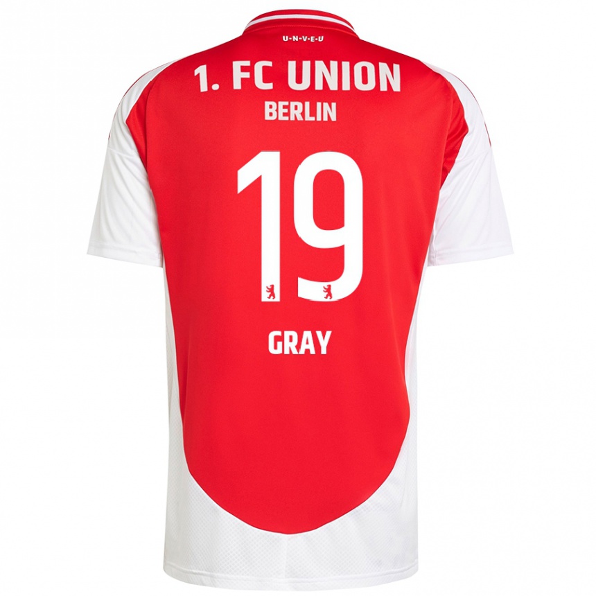 Vaikiškas Mekhi Gray #19 Raudona Balta Namų Marškinėliai 2024/25 T-Shirt