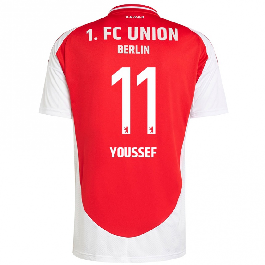 Vaikiškas Nour Youssef #11 Raudona Balta Namų Marškinėliai 2024/25 T-Shirt