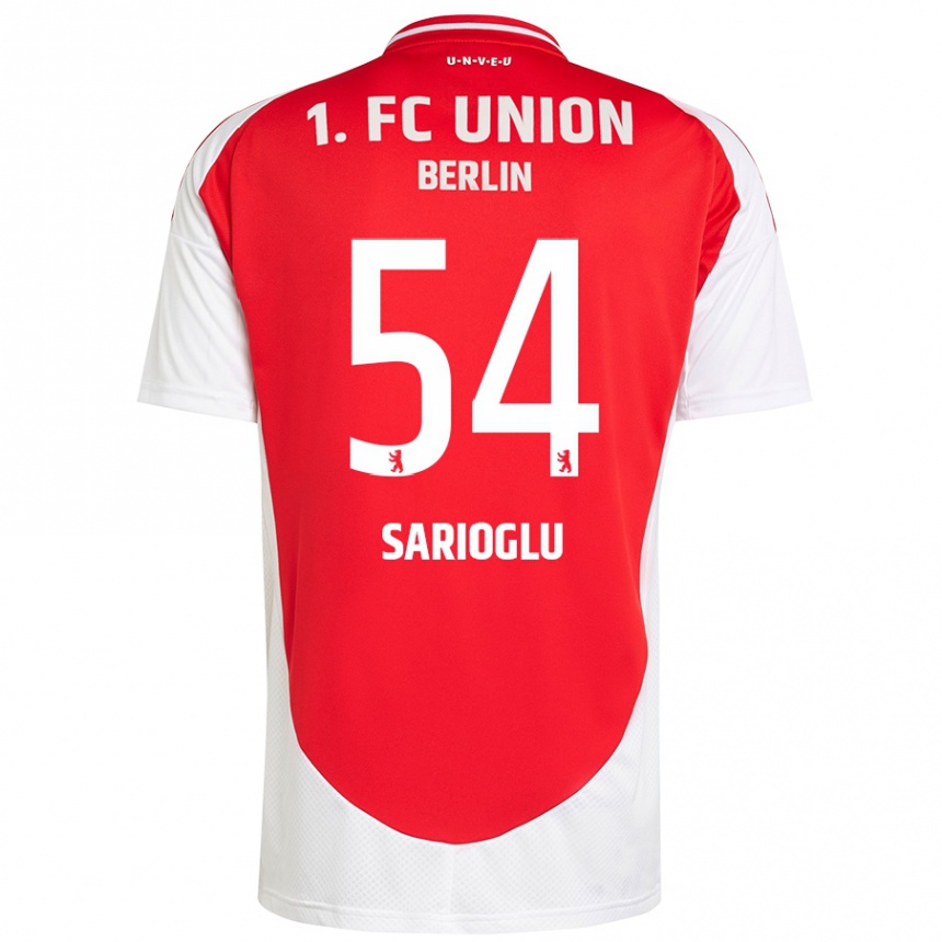 Vaikiškas Defne Sarıoğlu #54 Raudona Balta Namų Marškinėliai 2024/25 T-Shirt