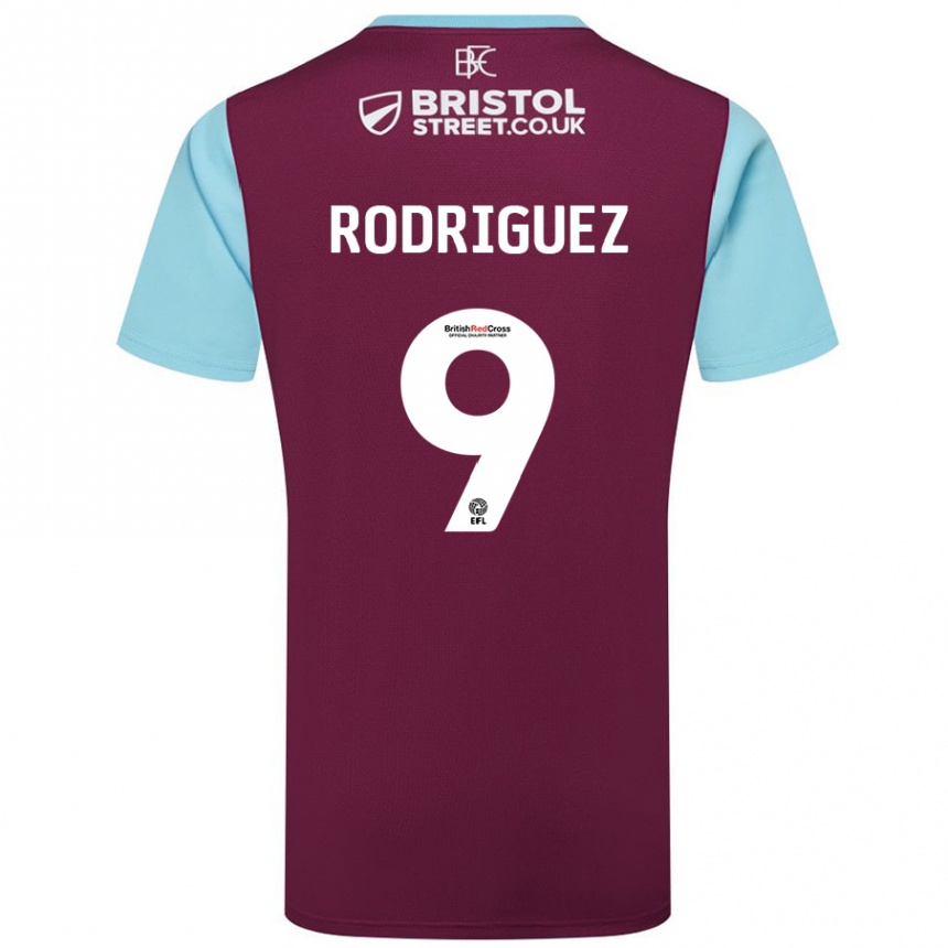 Vaikiškas Jay Rodríguez #9 Burgundijos Dangaus Mėlynas Namų Marškinėliai 2024/25 T-Shirt