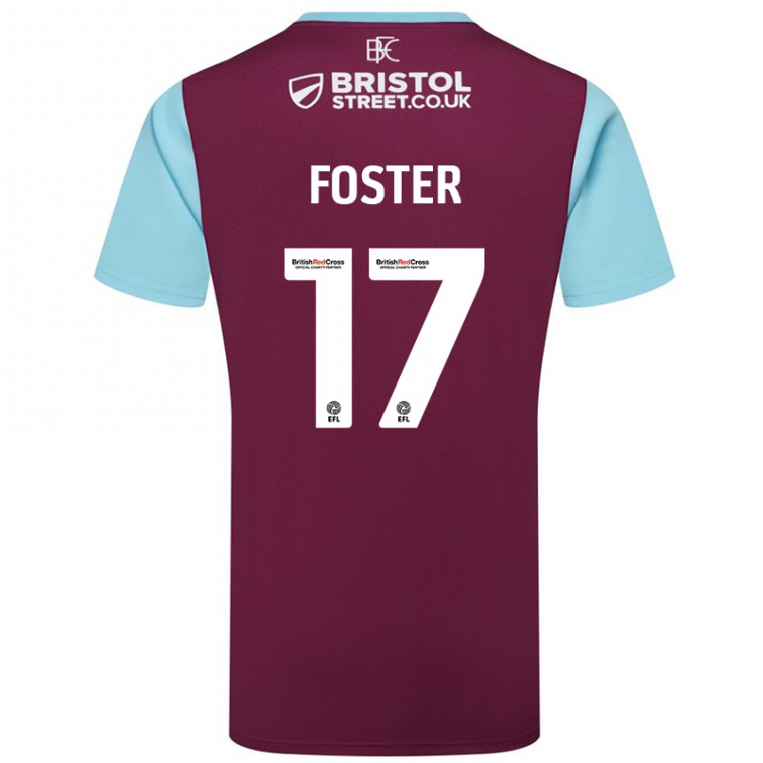 Vaikiškas Lyle Foster #17 Burgundijos Dangaus Mėlynas Namų Marškinėliai 2024/25 T-Shirt