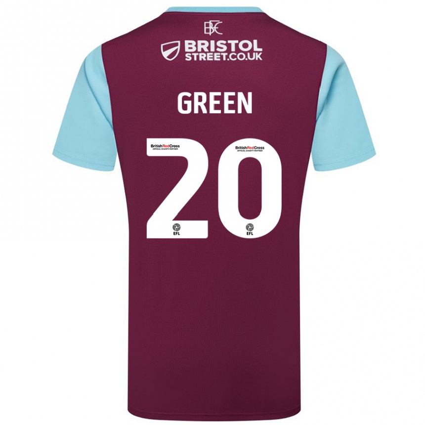 Vaikiškas Etienne Green #20 Burgundijos Dangaus Mėlynas Namų Marškinėliai 2024/25 T-Shirt