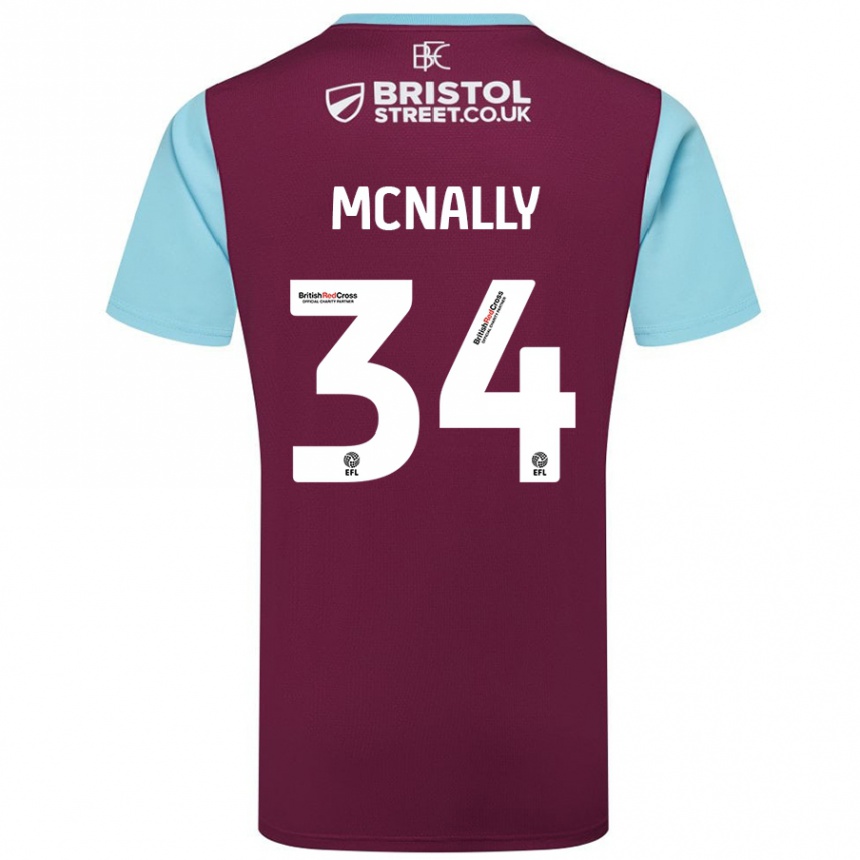 Vaikiškas Luke Mcnally #34 Burgundijos Dangaus Mėlynas Namų Marškinėliai 2024/25 T-Shirt