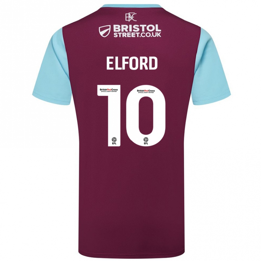 Vaikiškas Laura Elford #10 Burgundijos Dangaus Mėlynas Namų Marškinėliai 2024/25 T-Shirt