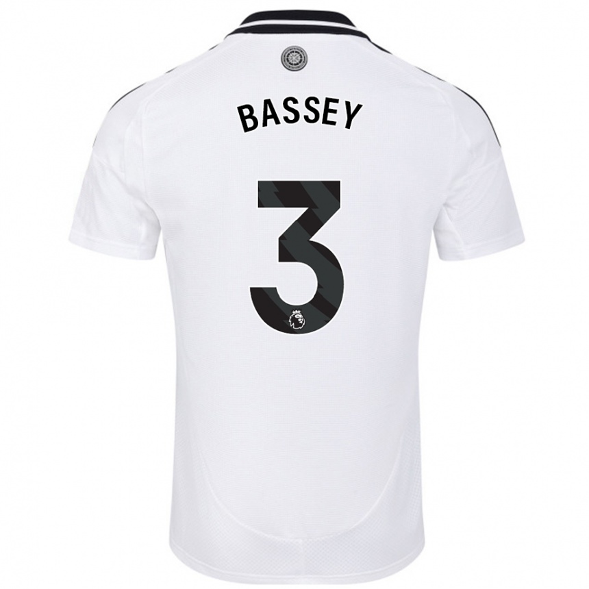 Vaikiškas Calvin Bassey #3 Baltas Namų Marškinėliai 2024/25 T-Shirt