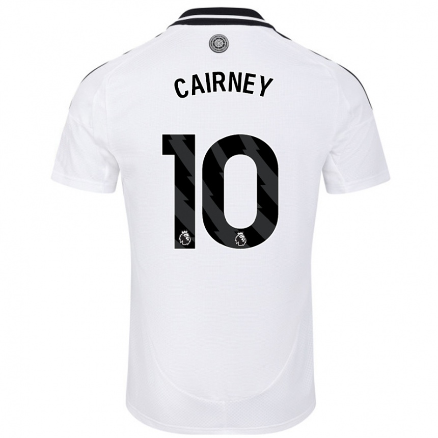 Vaikiškas Tom Cairney #10 Baltas Namų Marškinėliai 2024/25 T-Shirt