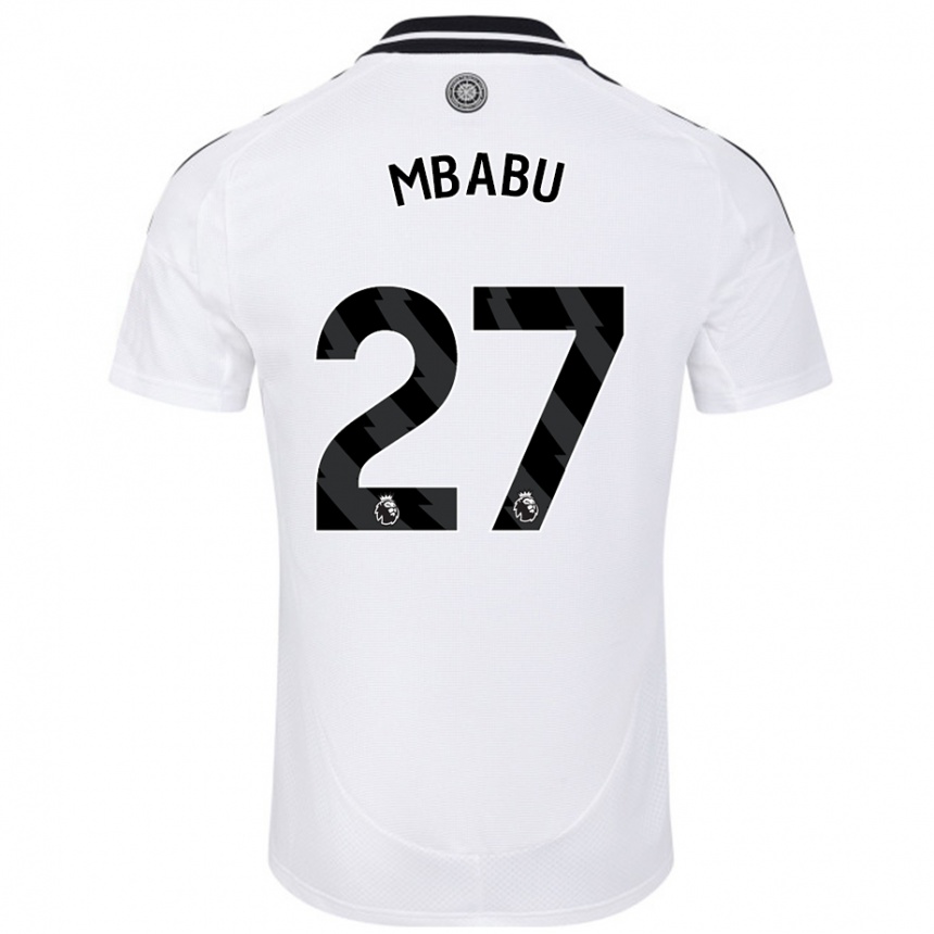 Vaikiškas Kevin Mbabu #27 Baltas Namų Marškinėliai 2024/25 T-Shirt