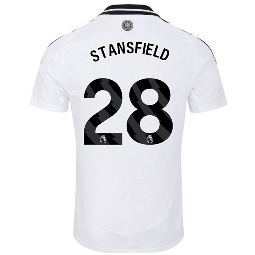 Vaikiškas Jay Stansfield #28 Baltas Namų Marškinėliai 2024/25 T-Shirt