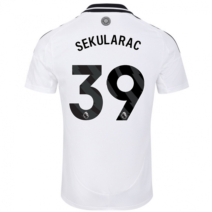 Vaikiškas Kristian Sekularac #39 Baltas Namų Marškinėliai 2024/25 T-Shirt