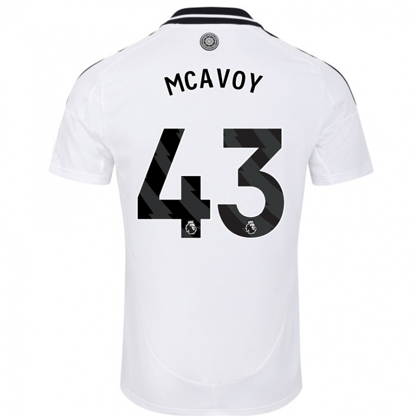 Vaikiškas Connor Mcavoy #43 Baltas Namų Marškinėliai 2024/25 T-Shirt