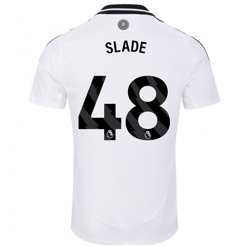 Vaikiškas Bradley Slade #48 Baltas Namų Marškinėliai 2024/25 T-Shirt