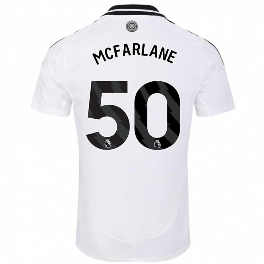 Vaikiškas Callum Mcfarlane #50 Baltas Namų Marškinėliai 2024/25 T-Shirt