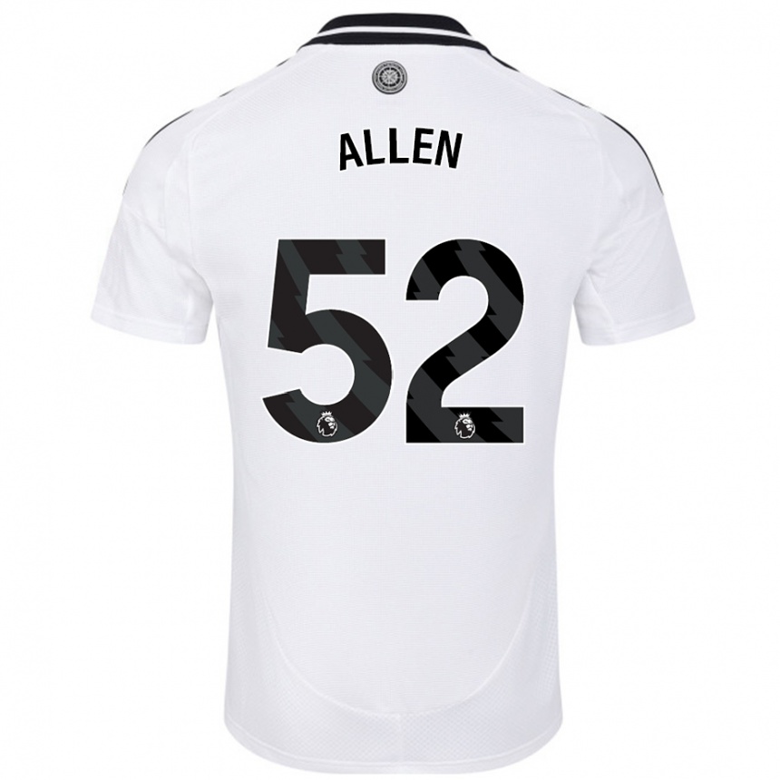 Vaikiškas Michael Allen #52 Baltas Namų Marškinėliai 2024/25 T-Shirt