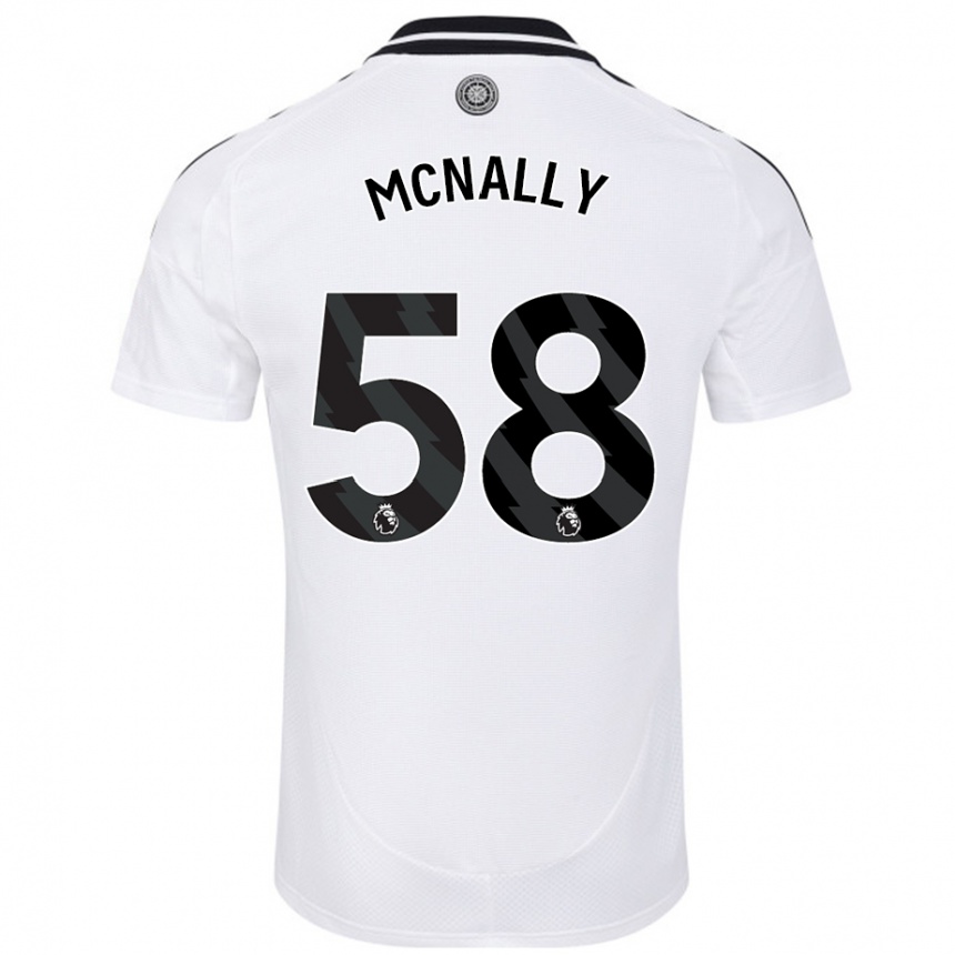 Vaikiškas Alfie Mcnally #58 Baltas Namų Marškinėliai 2024/25 T-Shirt