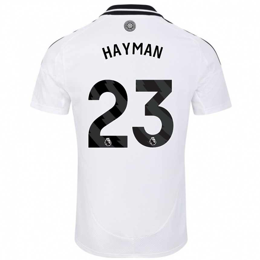 Vaikiškas Alex Hayman #23 Baltas Namų Marškinėliai 2024/25 T-Shirt