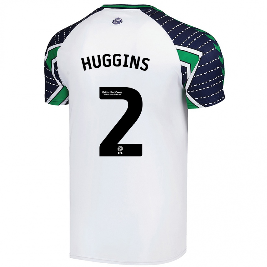 Vaikiškas Niall Huggins #2 Baltas Išvykos Marškinėliai 2024/25 T-Shirt