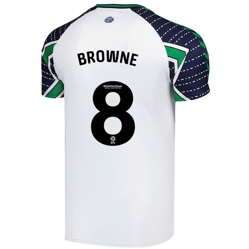 Vaikiškas Alan Browne #8 Baltas Išvykos Marškinėliai 2024/25 T-Shirt