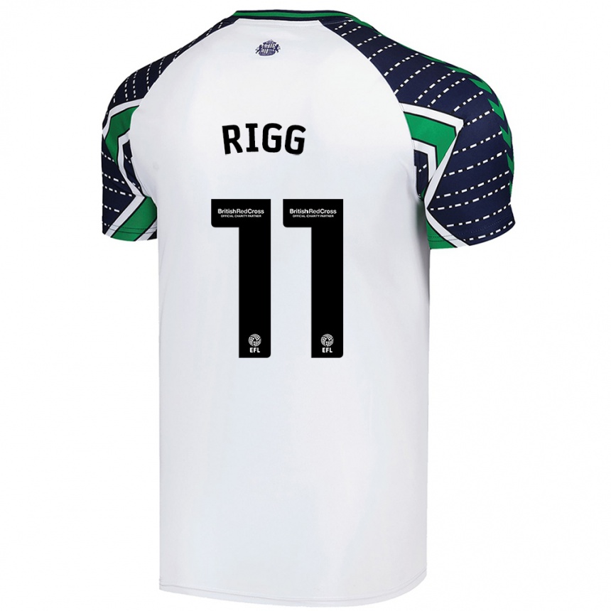 Vaikiškas Chris Rigg #11 Baltas Išvykos Marškinėliai 2024/25 T-Shirt