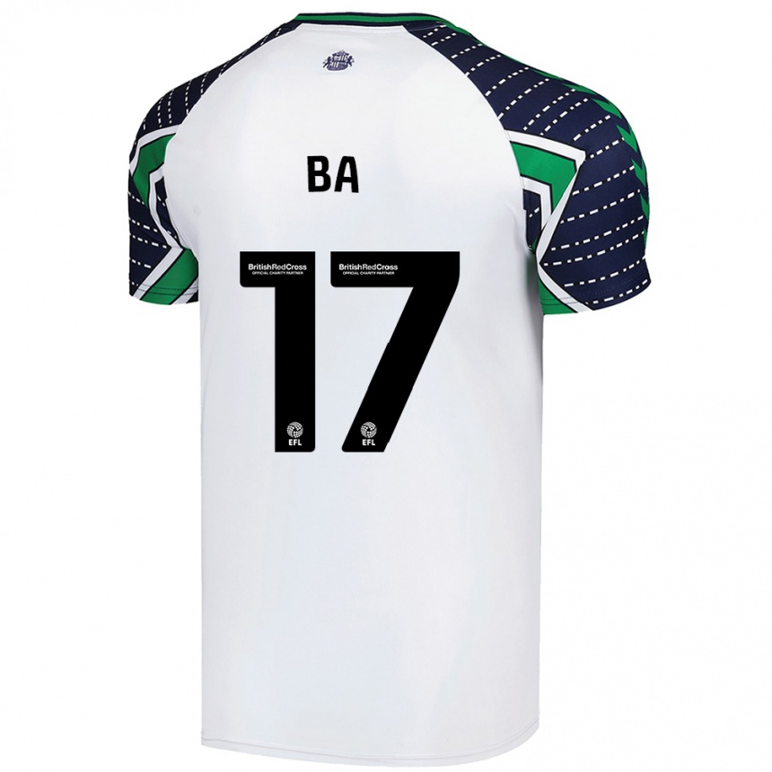 Vaikiškas Abdoullah Ba #17 Baltas Išvykos Marškinėliai 2024/25 T-Shirt