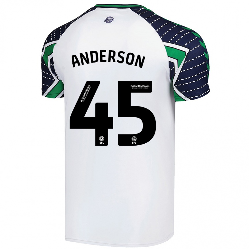 Vaikiškas Joe Anderson #45 Baltas Išvykos Marškinėliai 2024/25 T-Shirt