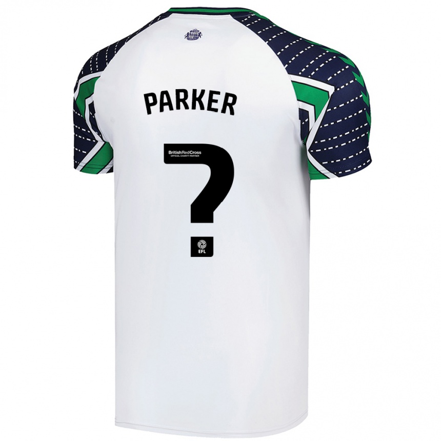 Vaikiškas Daniel Parker #0 Baltas Išvykos Marškinėliai 2024/25 T-Shirt