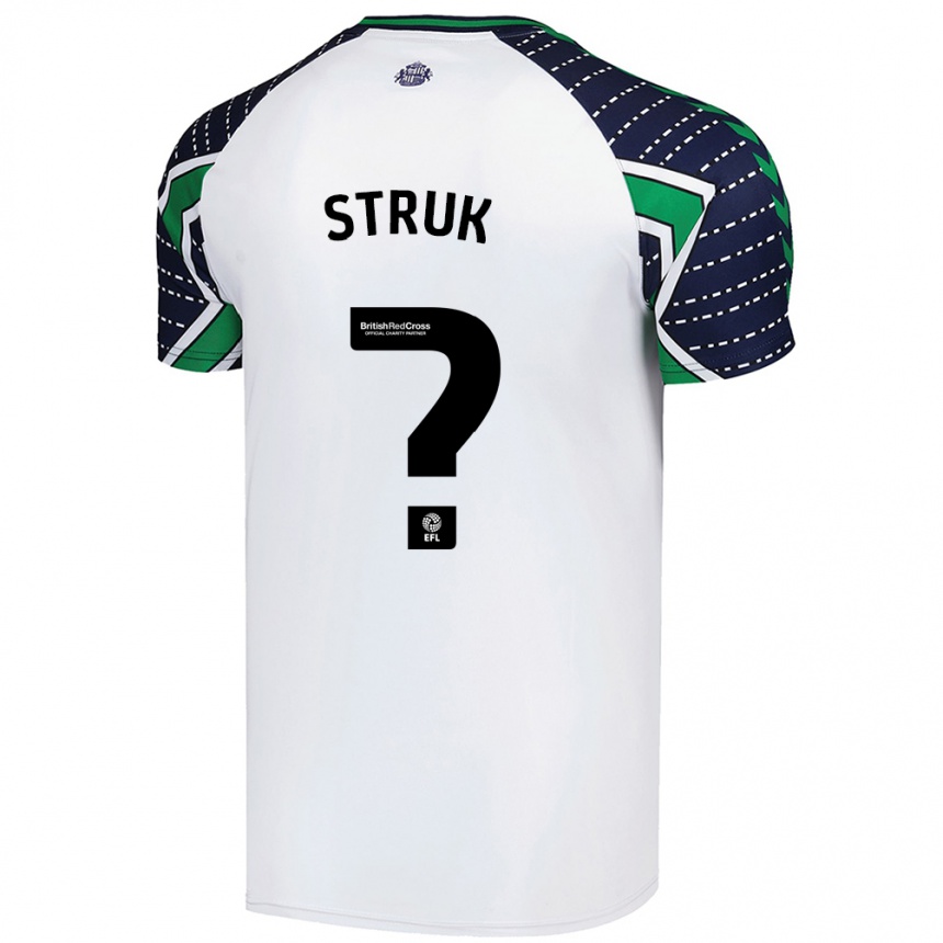 Vaikiškas Ivan Struk #0 Baltas Išvykos Marškinėliai 2024/25 T-Shirt