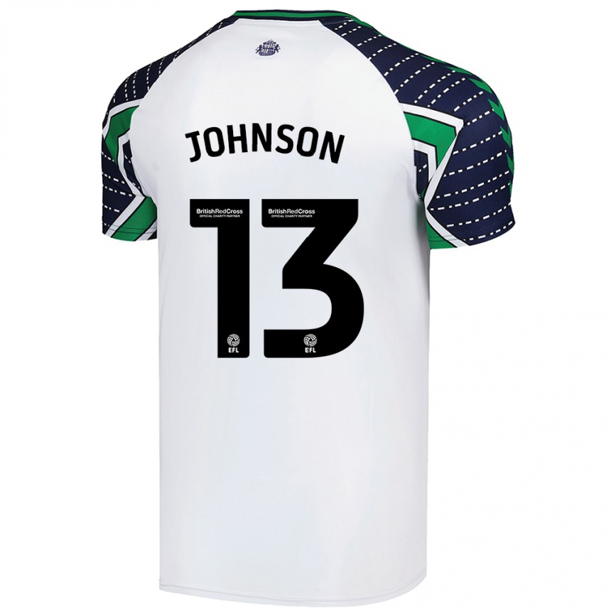 Vaikiškas Zak Johnson #13 Baltas Išvykos Marškinėliai 2024/25 T-Shirt