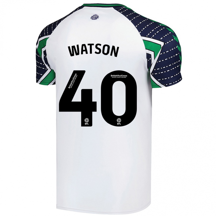 Vaikiškas Tom Watson #40 Baltas Išvykos Marškinėliai 2024/25 T-Shirt