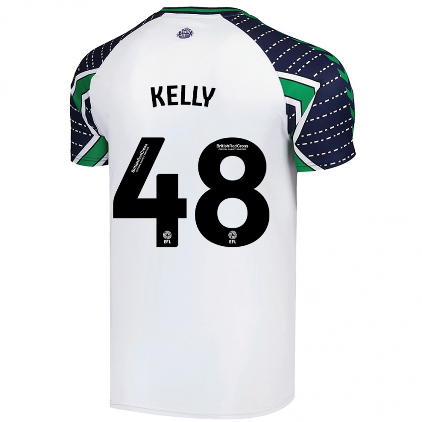 Vaikiškas Caden Kelly #48 Baltas Išvykos Marškinėliai 2024/25 T-Shirt