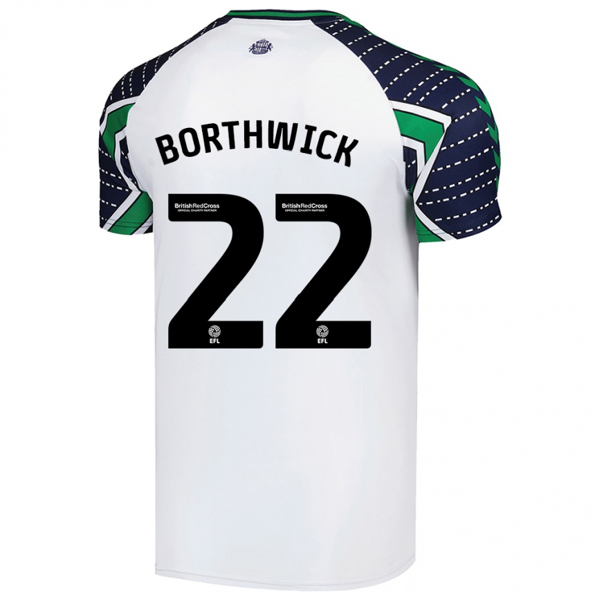 Vaikiškas Megan Borthwick #22 Baltas Išvykos Marškinėliai 2024/25 T-Shirt