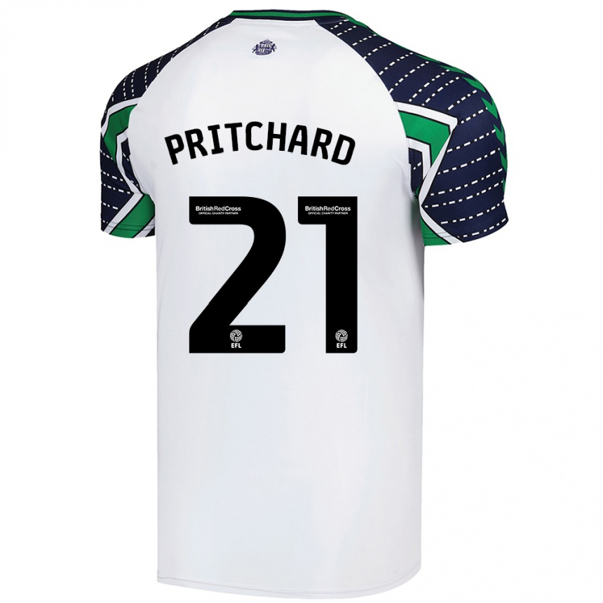 Vaikiškas Alex Pritchard #21 Baltas Išvykos Marškinėliai 2024/25 T-Shirt