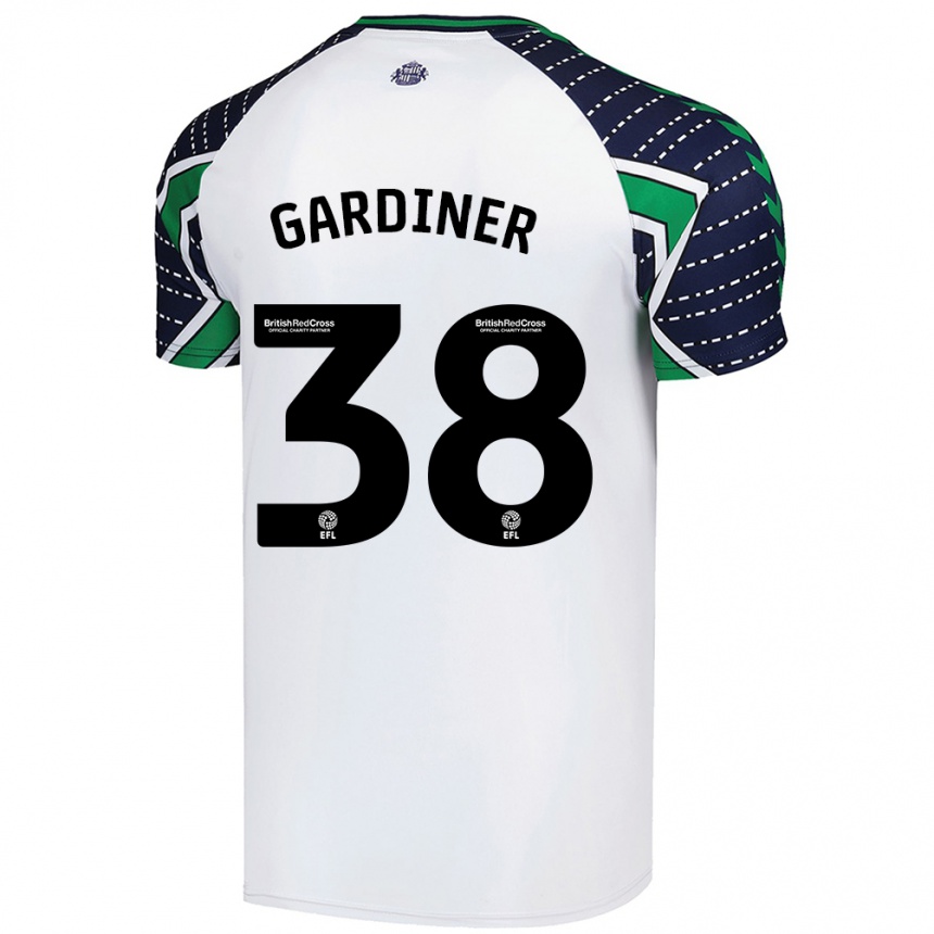 Vaikiškas Harry Gardiner #38 Baltas Išvykos Marškinėliai 2024/25 T-Shirt