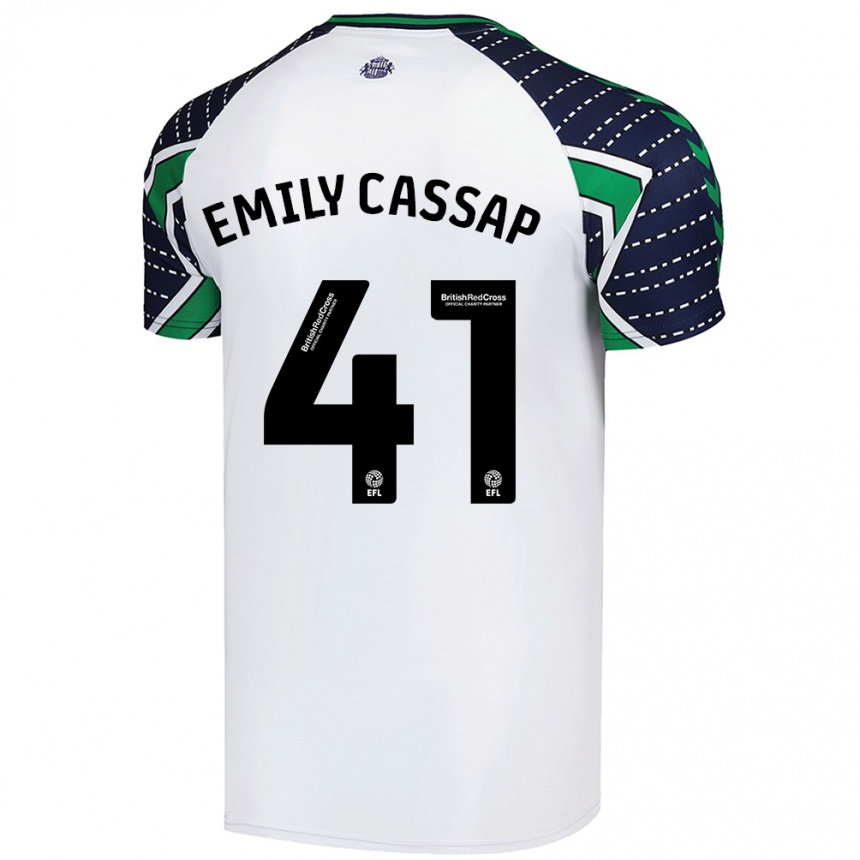 Vaikiškas Emily Cassap #41 Baltas Išvykos Marškinėliai 2024/25 T-Shirt