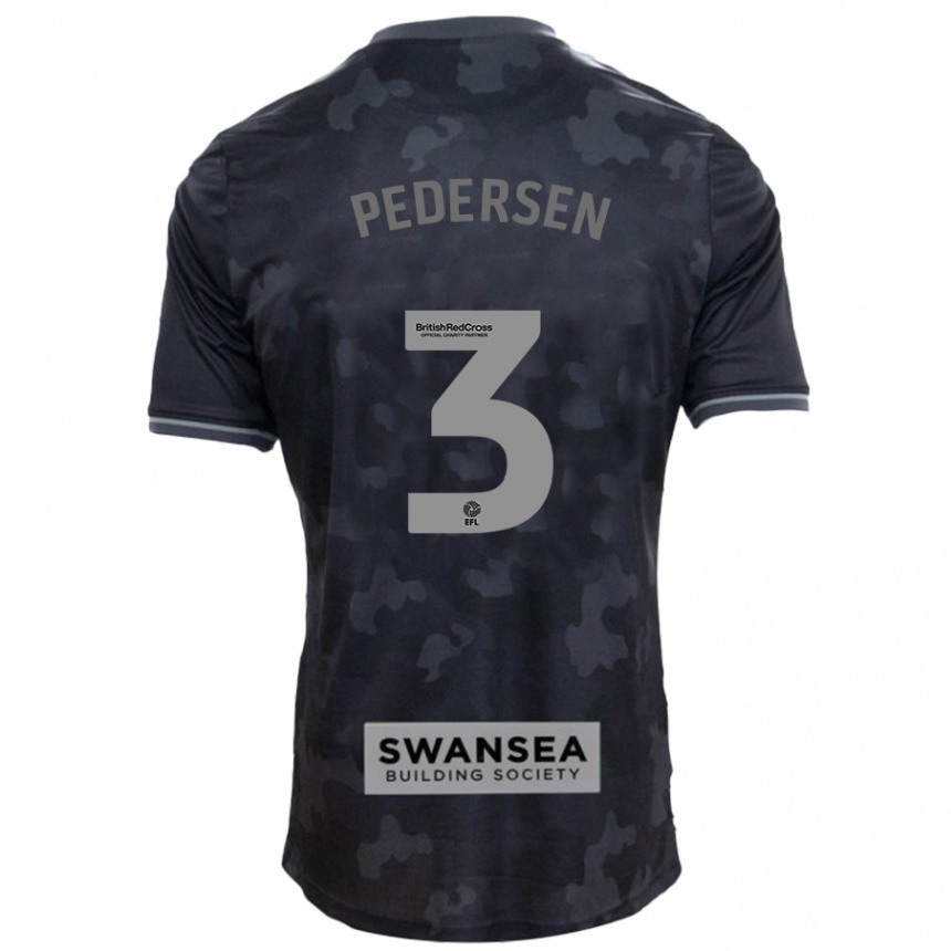 Vaikiškas Kristian Pedersen #3 Juoda Išvykos Marškinėliai 2024/25 T-Shirt