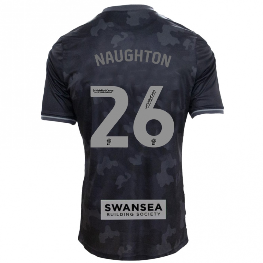 Vaikiškas Kyle Naughton #26 Juoda Išvykos Marškinėliai 2024/25 T-Shirt