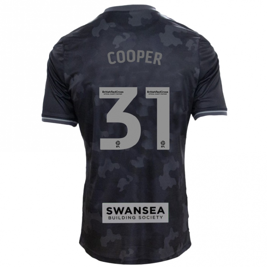 Vaikiškas Oliver Cooper #31 Juoda Išvykos Marškinėliai 2024/25 T-Shirt