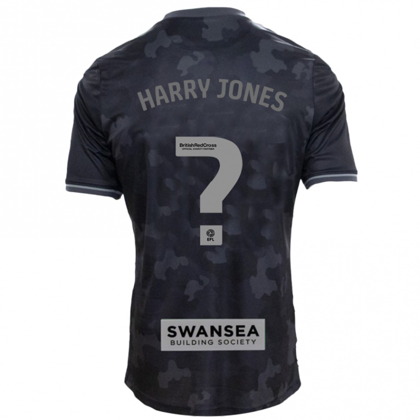 Vaikiškas Harry Jones #0 Juoda Išvykos Marškinėliai 2024/25 T-Shirt