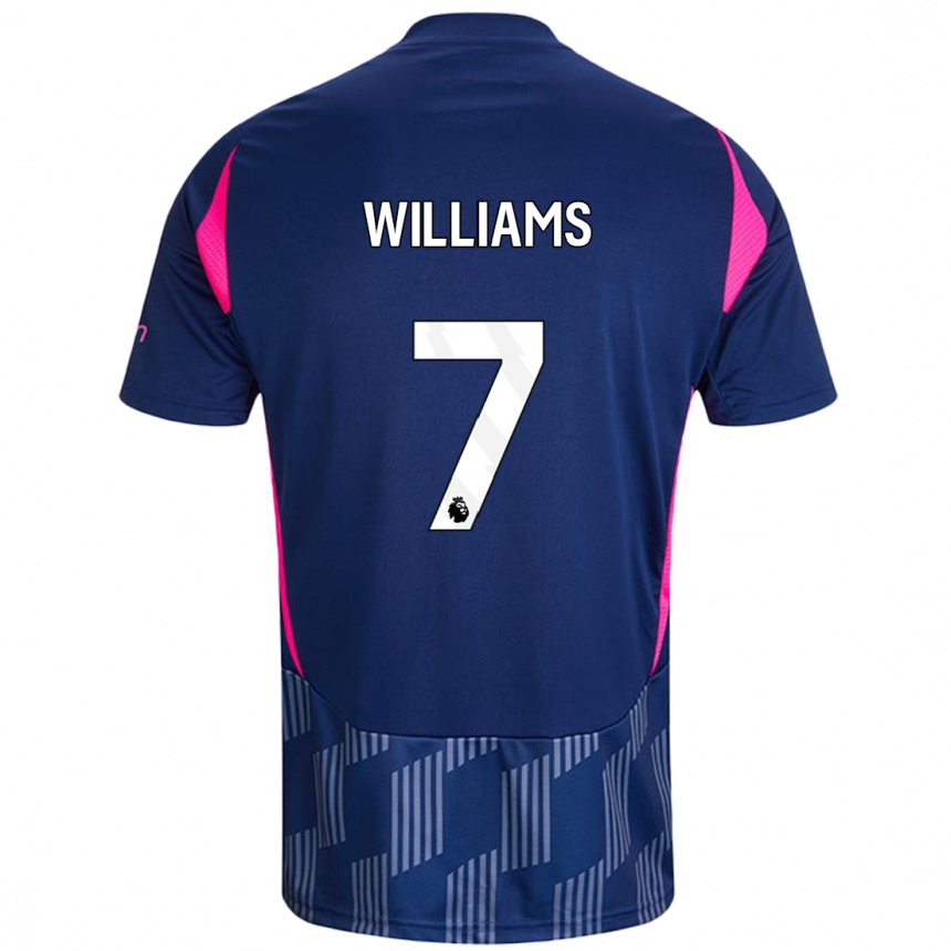 Vaikiškas Neco Williams #7 Karališkoji Mėlyna Rožinė Išvykos Marškinėliai 2024/25 T-Shirt