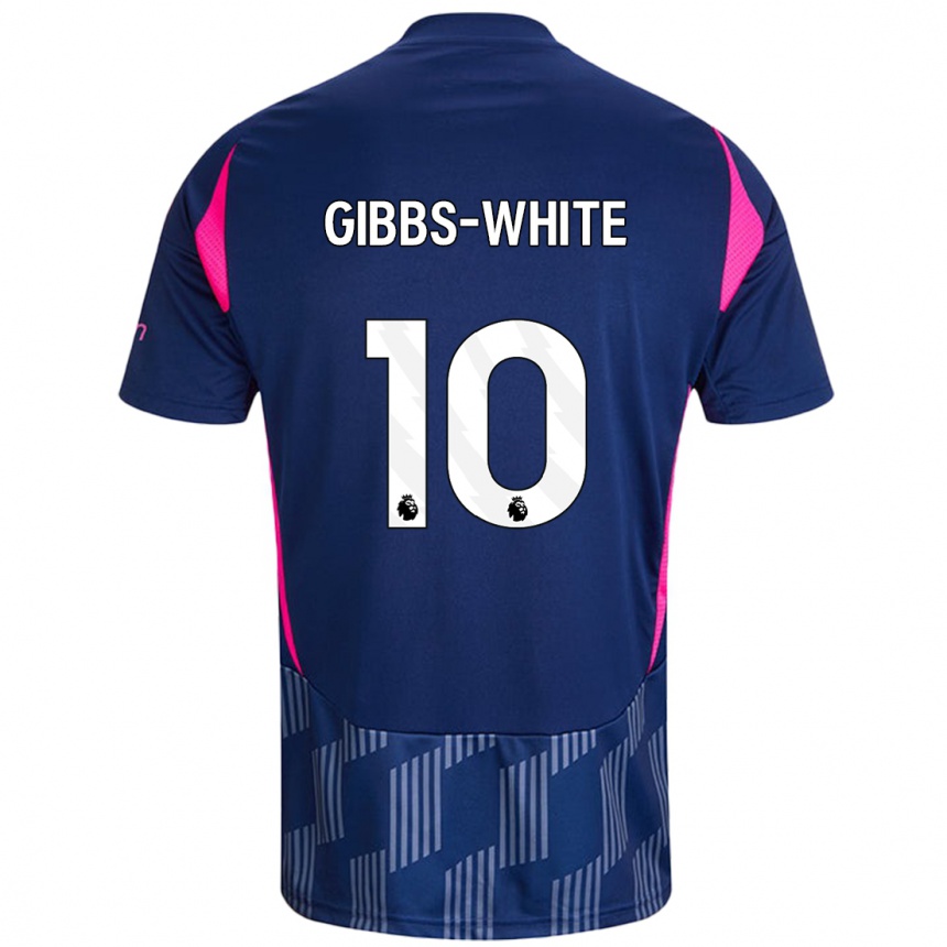 Vaikiškas Morgan Gibbs-White #10 Karališkoji Mėlyna Rožinė Išvykos Marškinėliai 2024/25 T-Shirt