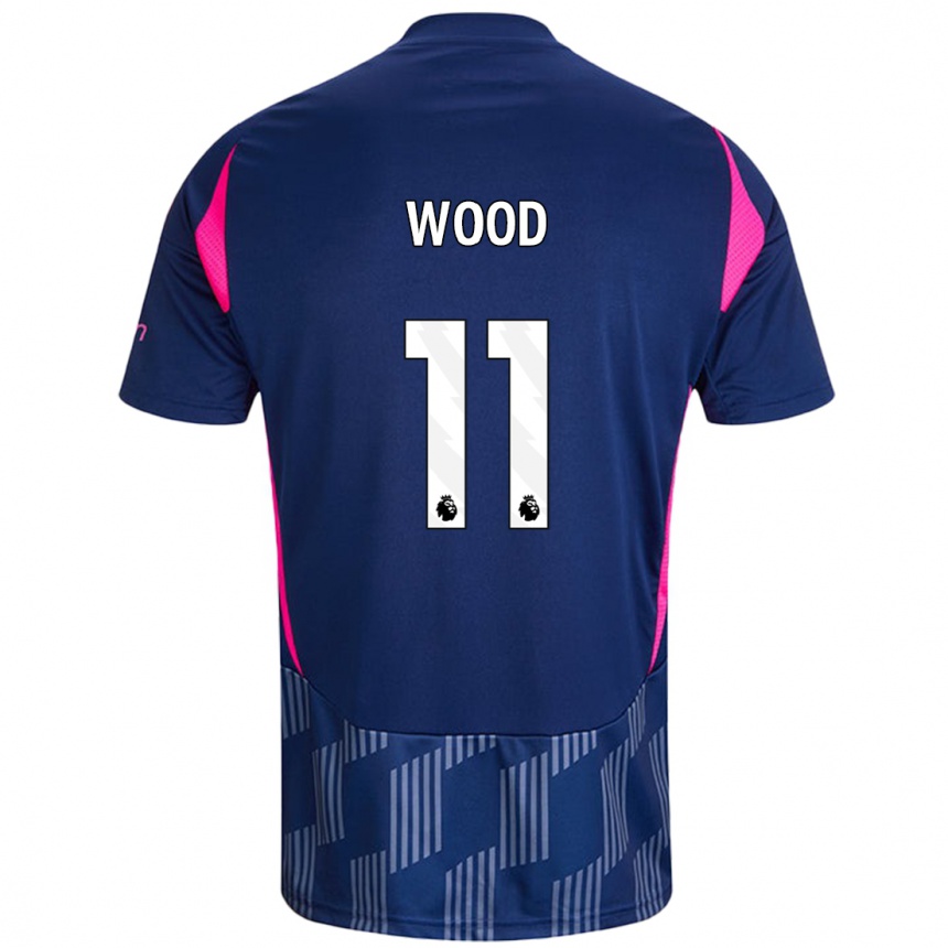 Vaikiškas Chris Wood #11 Karališkoji Mėlyna Rožinė Išvykos Marškinėliai 2024/25 T-Shirt