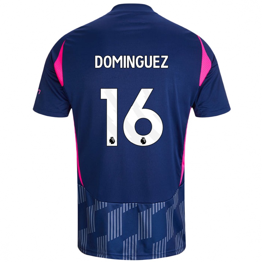 Vaikiškas Nicolás Domínguez #16 Karališkoji Mėlyna Rožinė Išvykos Marškinėliai 2024/25 T-Shirt