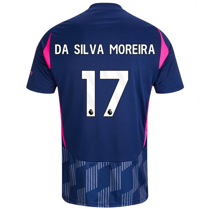 Vaikiškas Eric Da Silva Moreira #17 Karališkoji Mėlyna Rožinė Išvykos Marškinėliai 2024/25 T-Shirt