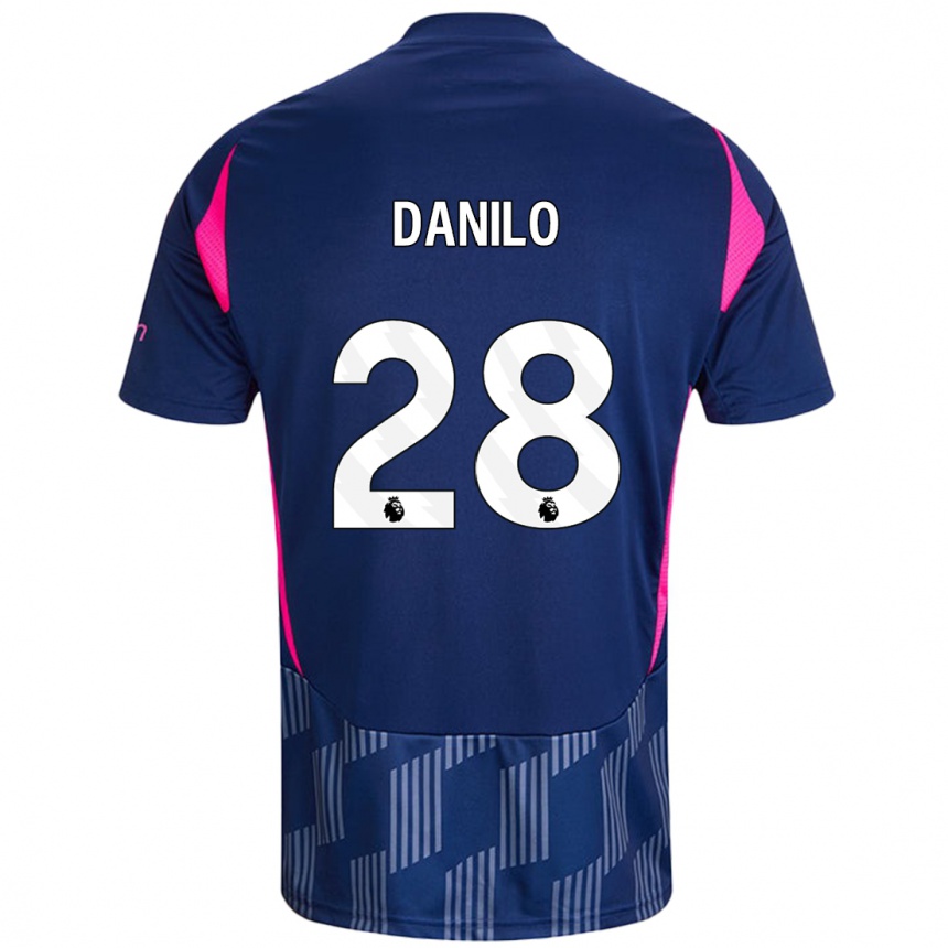 Vaikiškas Danilo #28 Karališkoji Mėlyna Rožinė Išvykos Marškinėliai 2024/25 T-Shirt