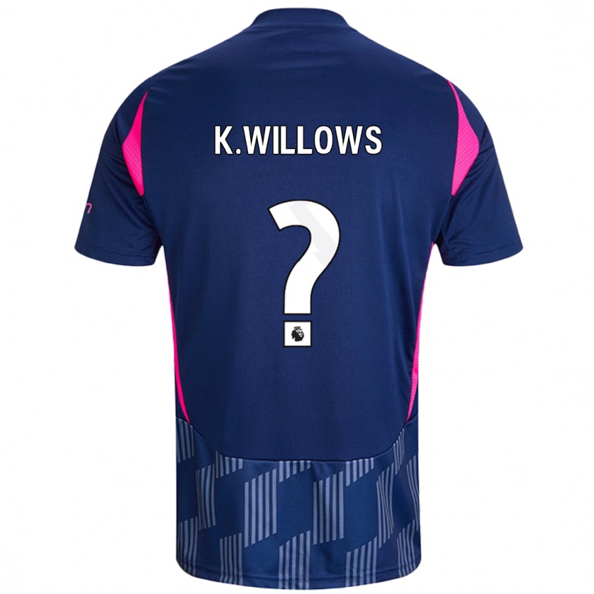 Vaikiškas Keehan Willows #0 Karališkoji Mėlyna Rožinė Išvykos Marškinėliai 2024/25 T-Shirt