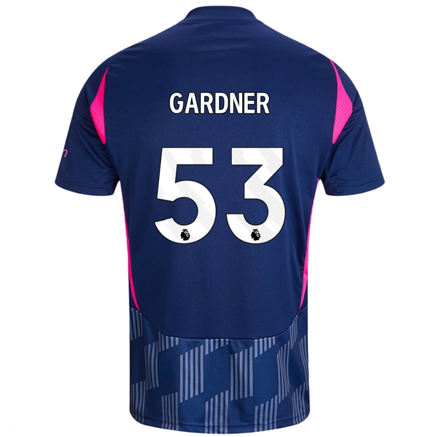 Vaikiškas Joe Gardner #53 Karališkoji Mėlyna Rožinė Išvykos Marškinėliai 2024/25 T-Shirt