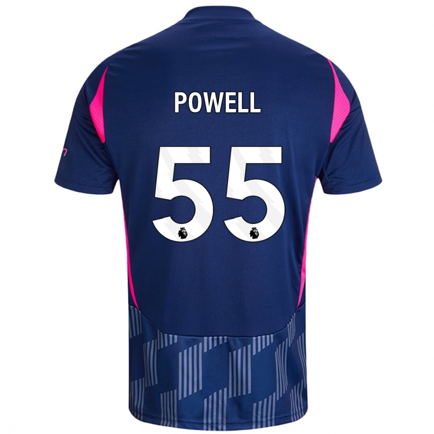 Vaikiškas Josh Powell #55 Karališkoji Mėlyna Rožinė Išvykos Marškinėliai 2024/25 T-Shirt