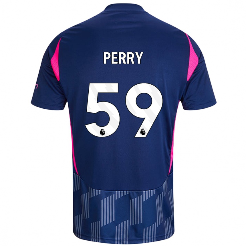 Vaikiškas Ben Perry #59 Karališkoji Mėlyna Rožinė Išvykos Marškinėliai 2024/25 T-Shirt