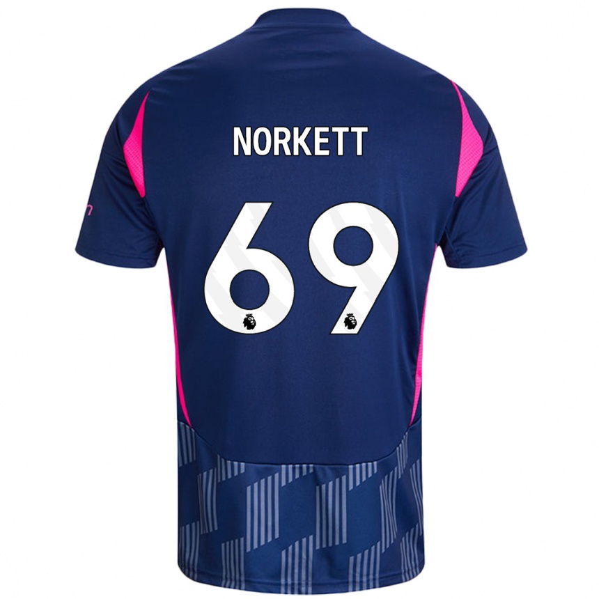 Vaikiškas Manni Norkett #69 Karališkoji Mėlyna Rožinė Išvykos Marškinėliai 2024/25 T-Shirt