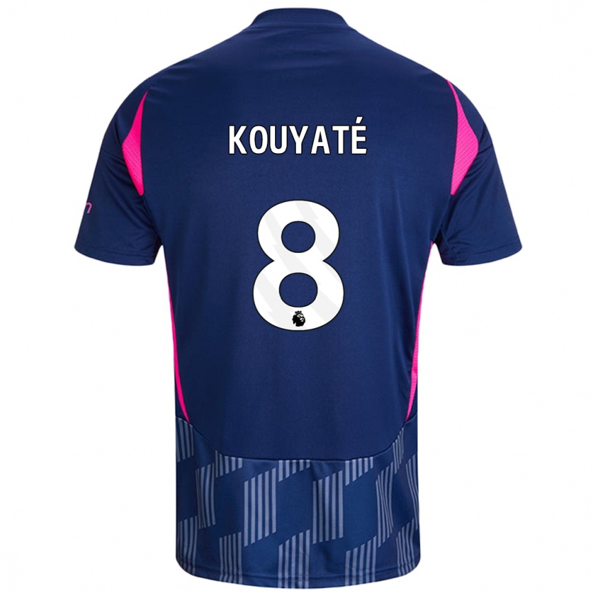 Vaikiškas Cheikhou Kouyaté #8 Karališkoji Mėlyna Rožinė Išvykos Marškinėliai 2024/25 T-Shirt