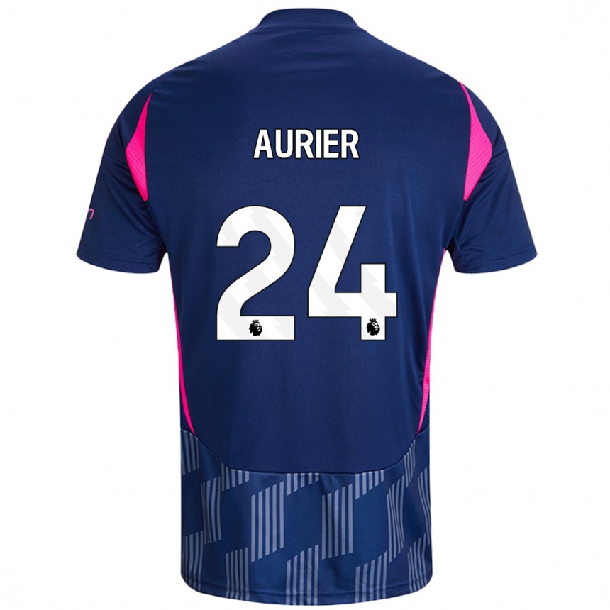 Vaikiškas Serge Aurier #24 Karališkoji Mėlyna Rožinė Išvykos Marškinėliai 2024/25 T-Shirt